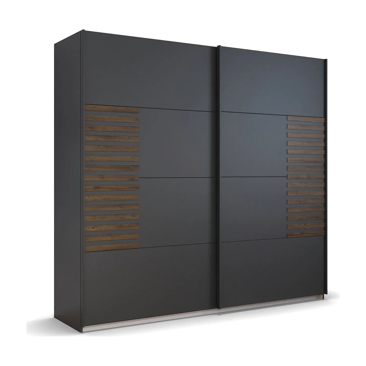 Vestro Labling Vestro Metallic Grey Sliding Door Wardrobe - Pendle Village Furniture