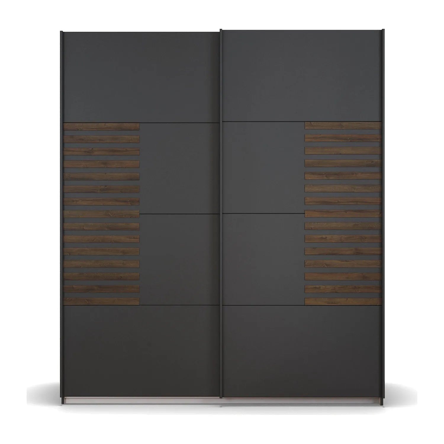 Vestro Metallic Grey Sliding Door Wardrobe - W181cm