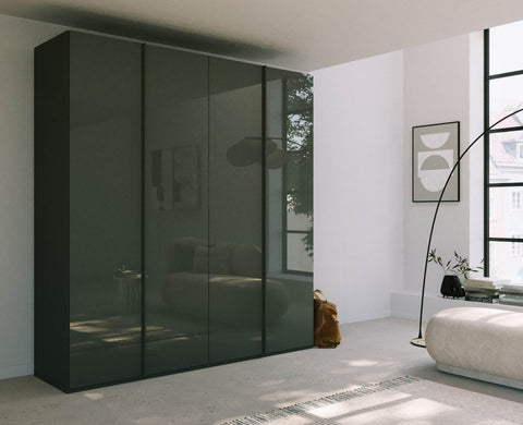 Symphony 201cm Glass 4 Door Hinged Wardrobe - Pendle Village Furniture