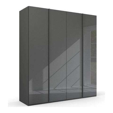 Symphony 201cm Glass 4 Door Hinged Wardrobe - Pendle Village Furniture