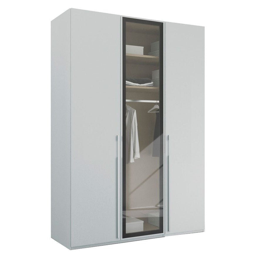 Kacey 151cm 3 Door Wardrobe With Middle Glass Door - Pendle Village Furniture
