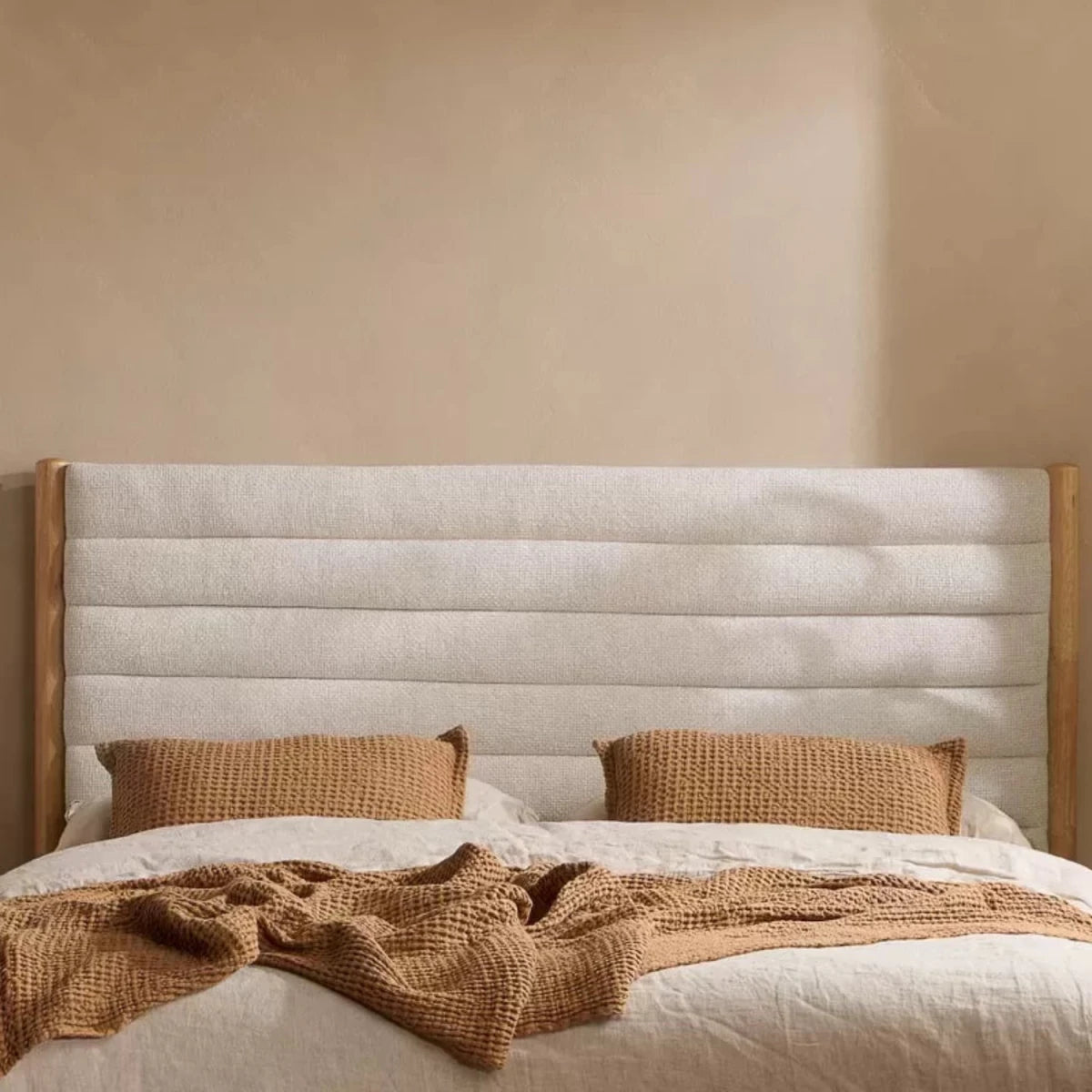 Velvet bed frame with button tufted headboard and underbed storage.