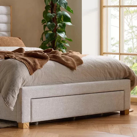 Low profile bed legs designed for secure support and modern look.