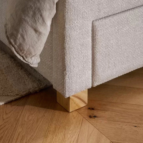 Strong support legs built into bed frame for durability and stability.