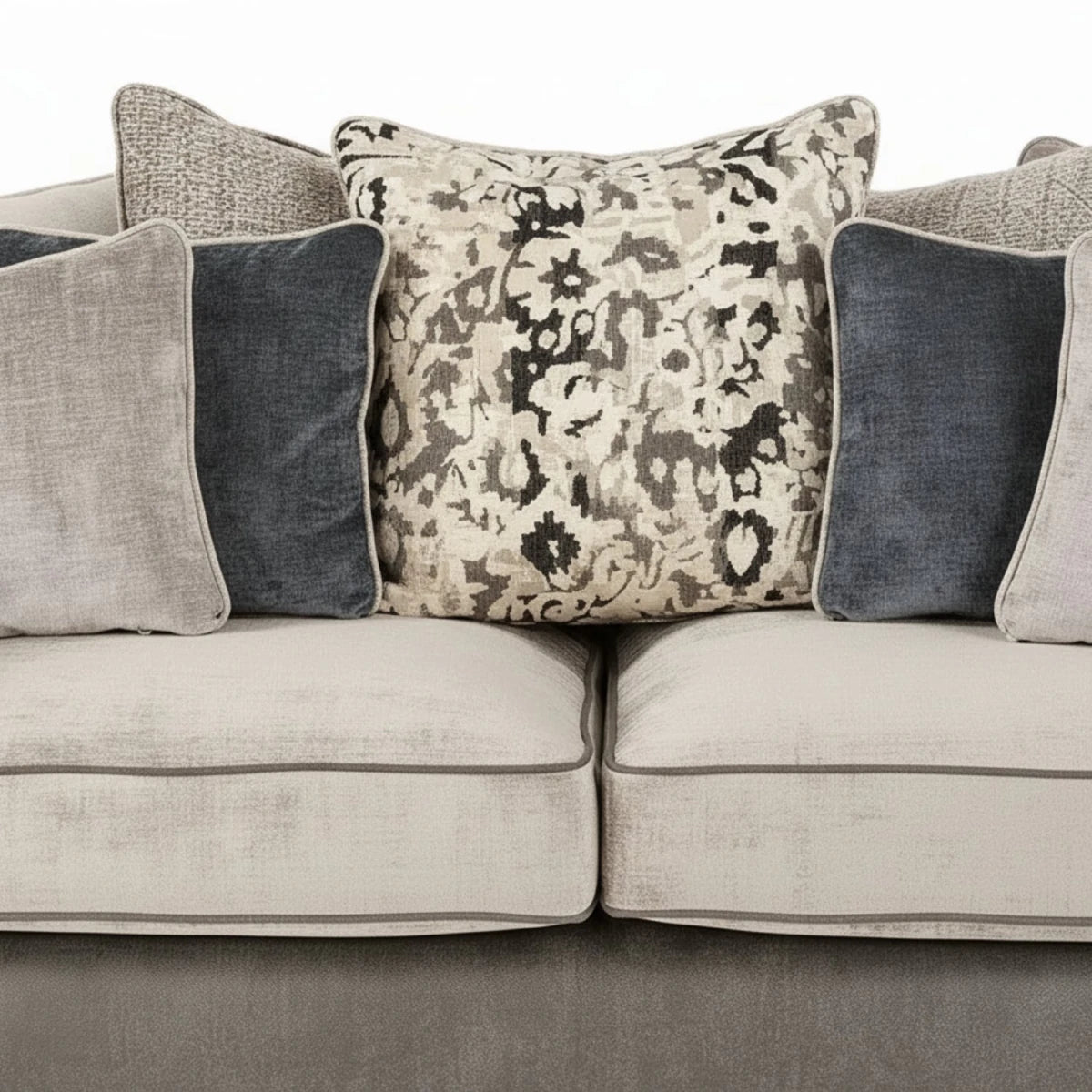 Feather-filled scatter cushions with luxurious plush feel.