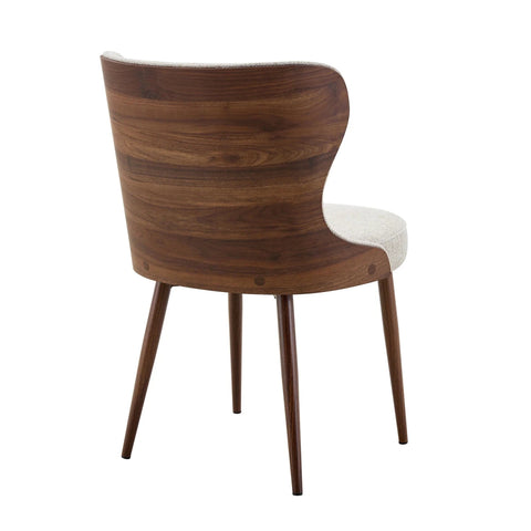 Reid Walnut & Sunset Cloud Vein Dining Table with 6 Chairs