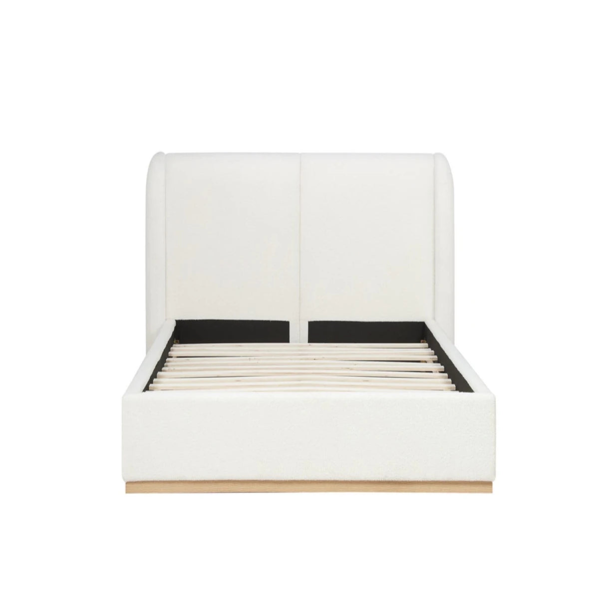 Strong bed frame with durable internal structure.