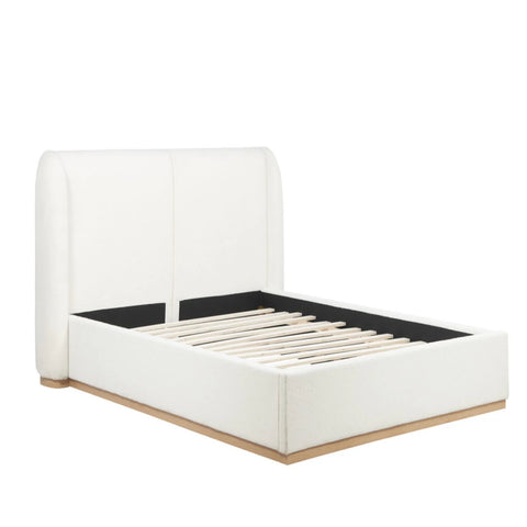 Bed frame structure designed for stability.