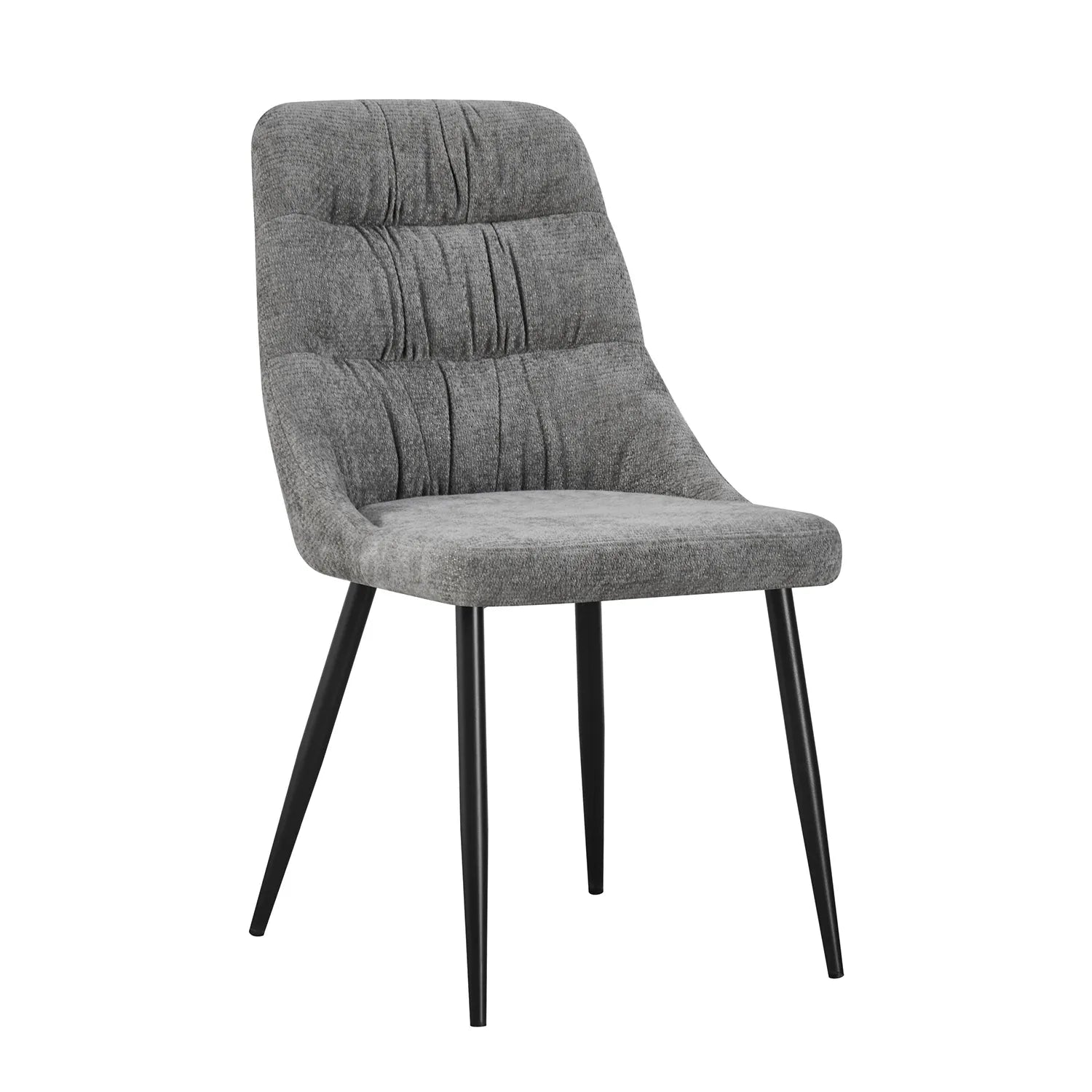 Rhodes Grey Chenille Fabric Dining Chairs – Set of 4 - Pendle Village Furniture