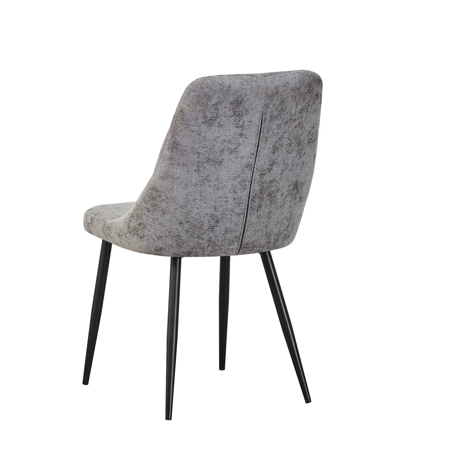 Rhodes Grey Chenille Fabric Dining Chairs – Set of 4 - Pendle Village Furniture