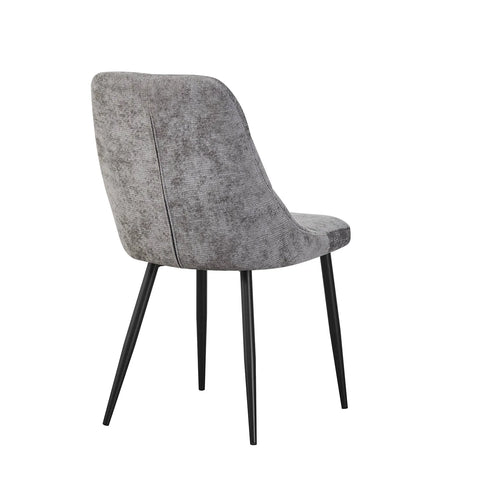 Rhodes Grey Chenille Fabric Dining Chairs – Set of 4 - Pendle Village Furniture