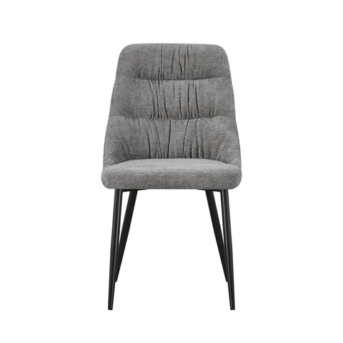 Rhodes Grey Chenille Fabric Dining Chairs – Set of 4 - Pendle Village Furniture