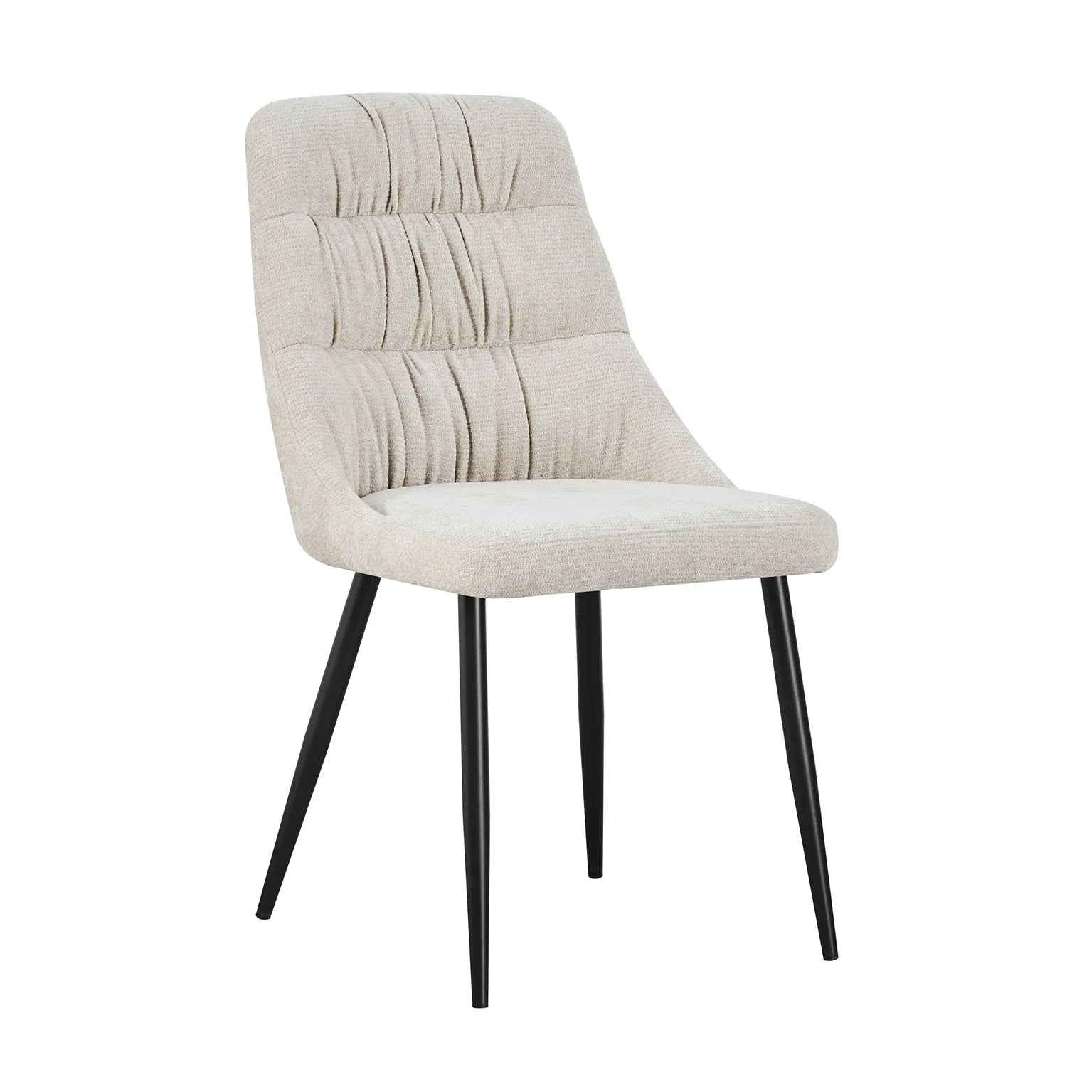 Rhodes Natural Chenille Fabric Dining Chairs – Set of 4 - Pendle Village Furniture