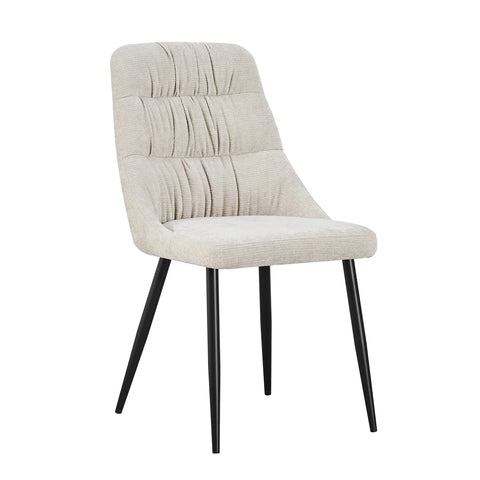 Rhodes Natural Chenille Fabric Dining Chairs – Set of 4 - Pendle Village Furniture