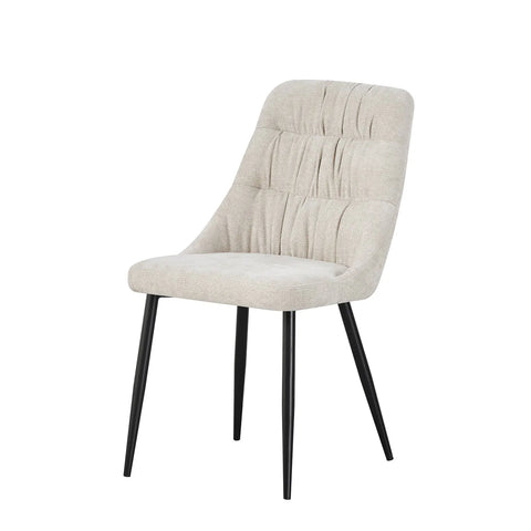 Rhodes Natural Chenille Fabric Dining Chairs – Set of 4 - Pendle Village Furniture