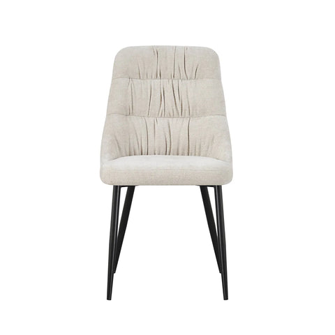 Rhodes Natural Chenille Fabric Dining Chairs – Set of 4 - Pendle Village Furniture