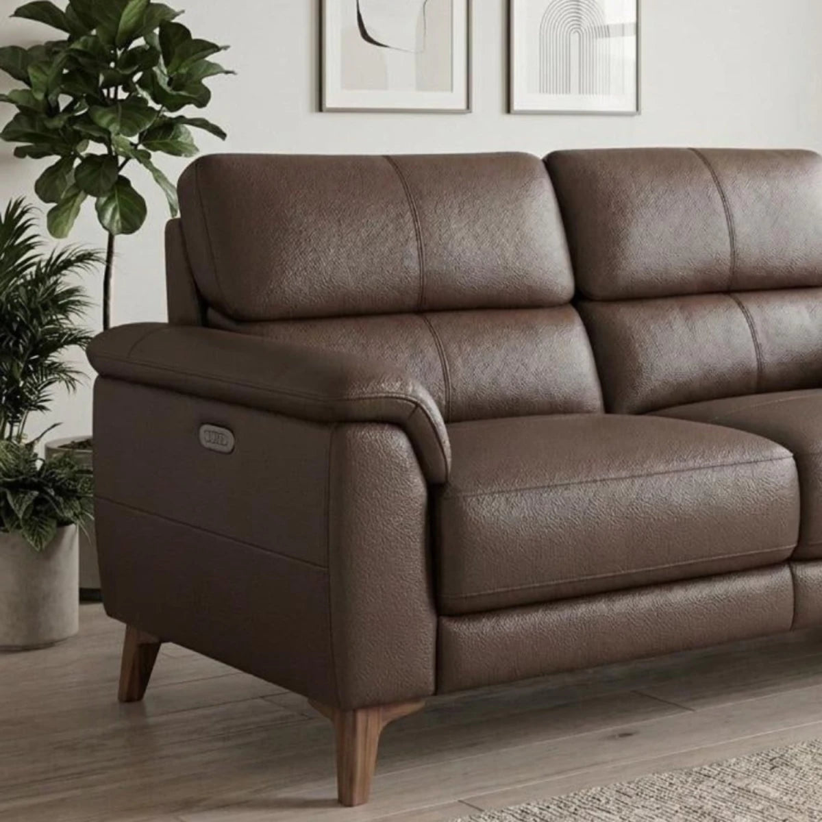 Premium leather upholstery with smooth and luxurious finish.