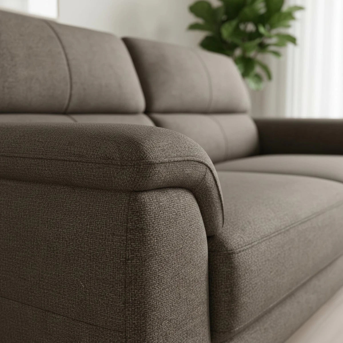 Premium fabric upholstery with soft texture and modern finish.