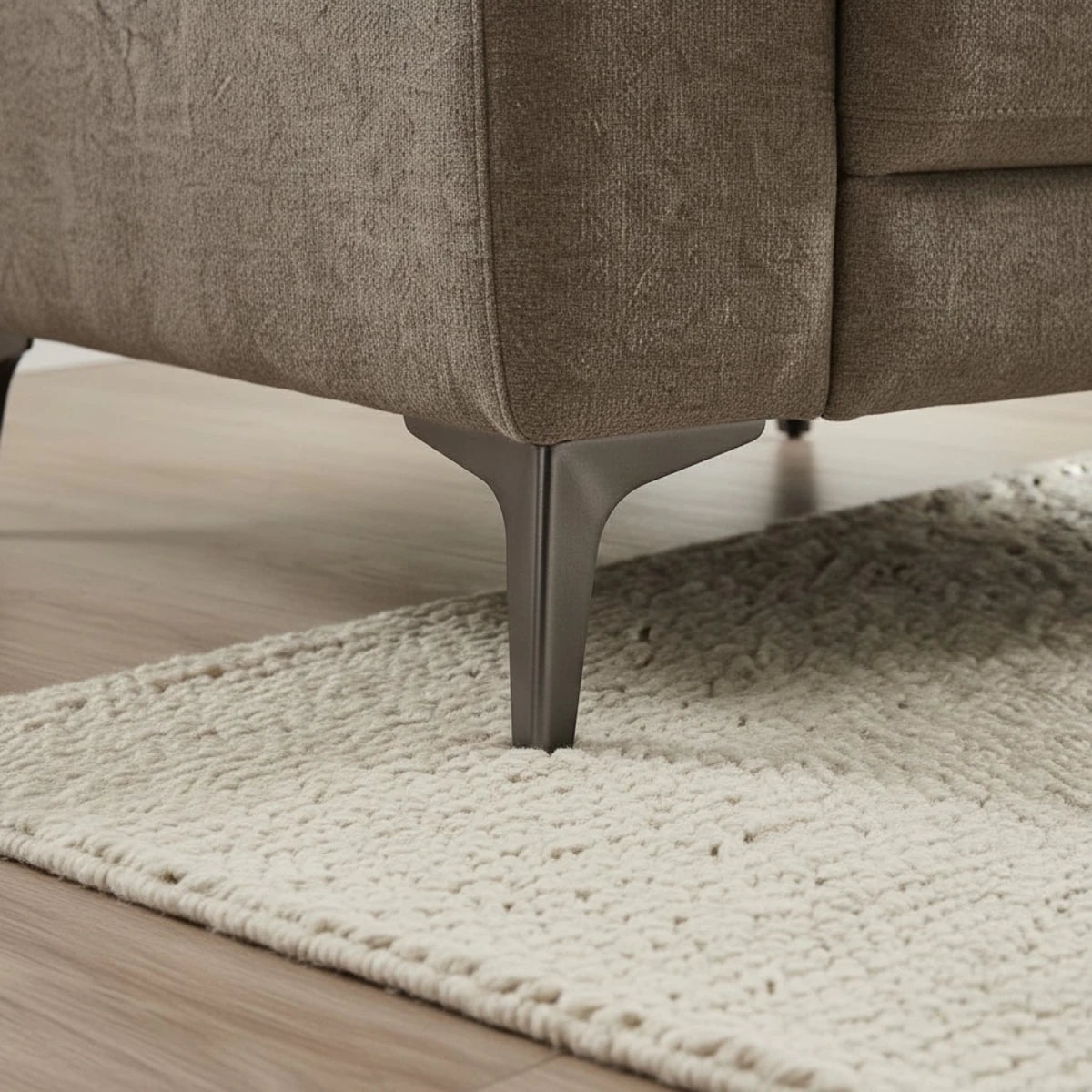 Practical and stylish legs enhancing modern sofa design.
