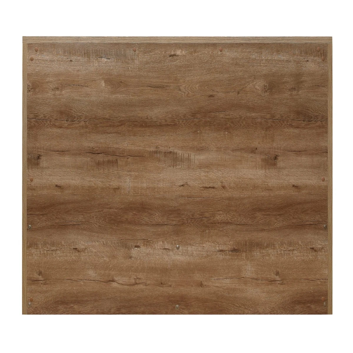 Rustic style headboard with warm oak effect finish.