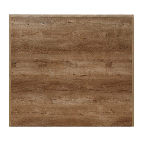 Rustic style headboard with warm oak effect finish.