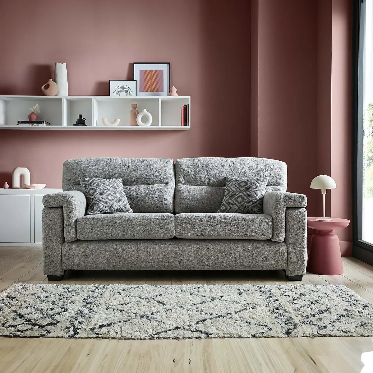 Rigby Teddy Fabric Upholstered Sofa - Pendle Village Furniture