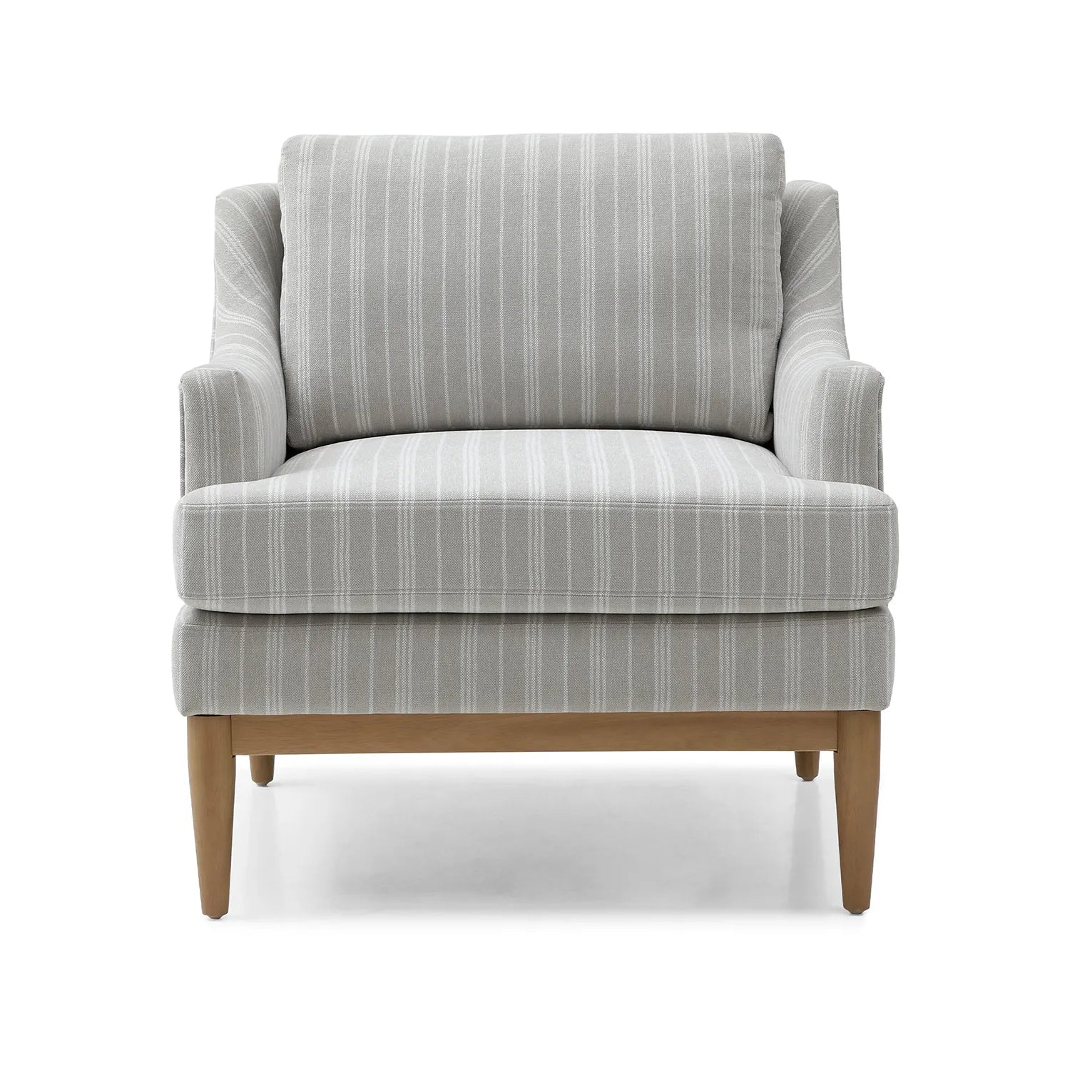 Rihanna Armchair in Natural Stripe Chenille Fabric - Pendle Village Furniture