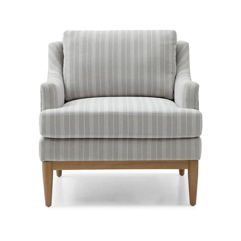 Rihanna Armchair in Natural Stripe Chenille Fabric - Pendle Village Furniture