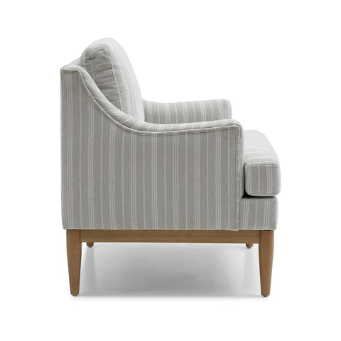 Rihanna Armchair in Natural Stripe Chenille Fabric - Pendle Village Furniture