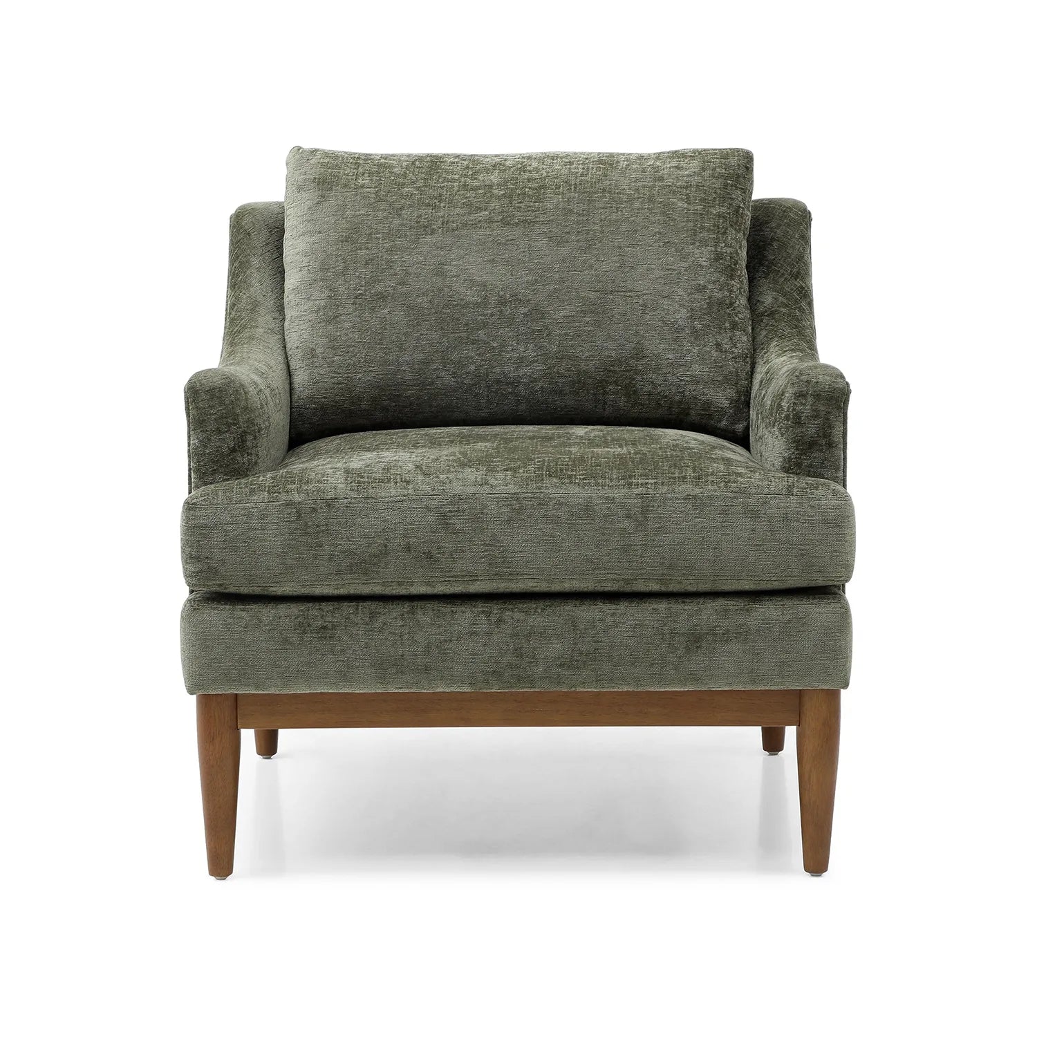 Rihanna Armchair in Olive Chenille Fabric - Pendle Village Furniture