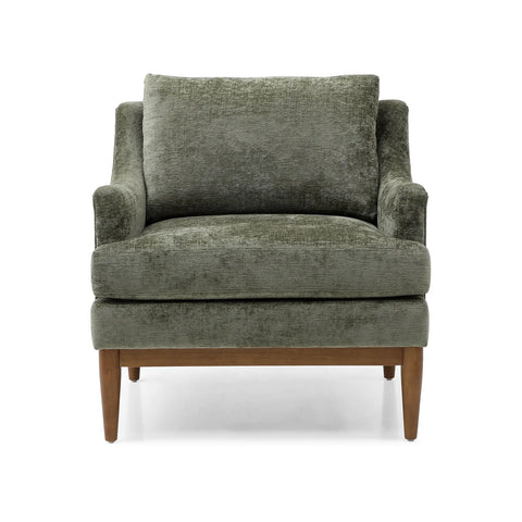 Rihanna Armchair in Olive Chenille Fabric - Pendle Village Furniture