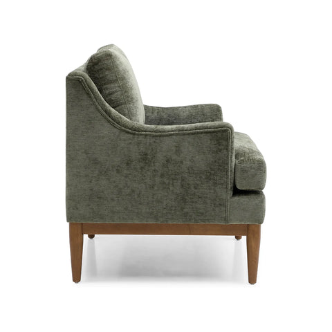 Rihanna Armchair in Olive Chenille Fabric - Pendle Village Furniture