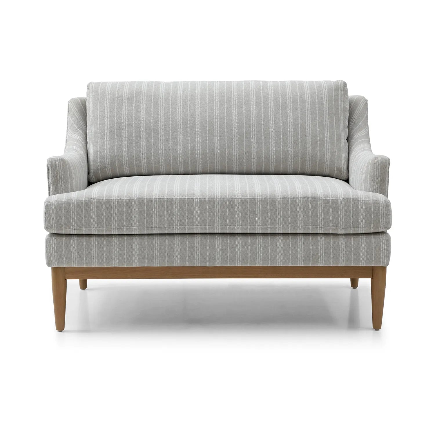 Bedroom Upholstered Loveseat with Wood Base