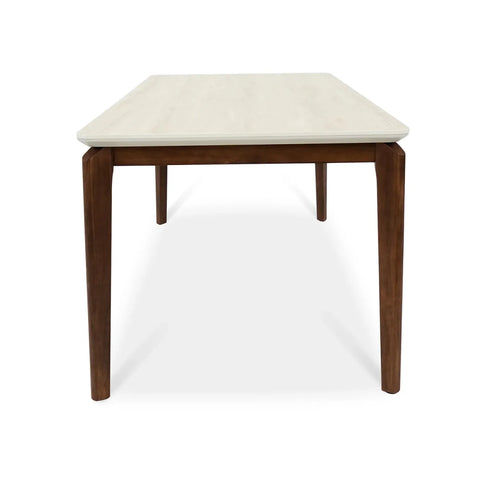 Rimni Large Walnut & Travertine Dining Table - W180cm