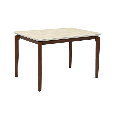 Rimni Small Walnut & Travertine Dining Table - W120cm