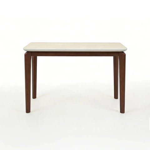 Rimni Small Walnut & Travertine Dining Table - W120cm