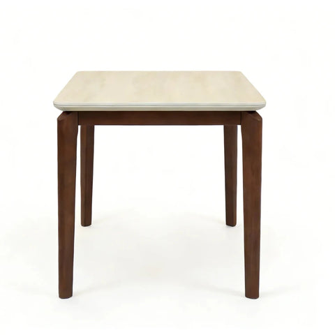 Rimni Small Walnut & Travertine Dining Table - W120cm