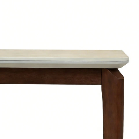 Rimni Small Walnut & Travertine Dining Table - W120cm