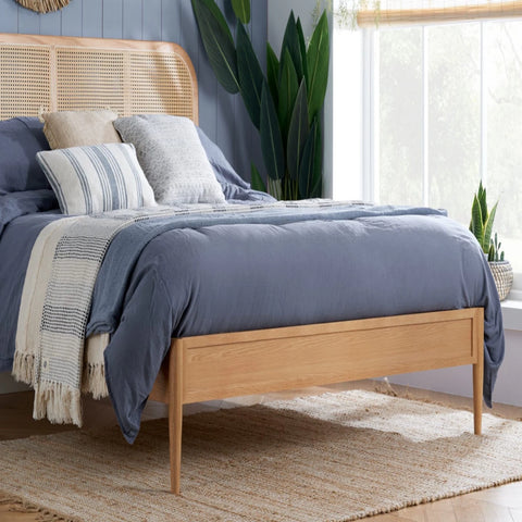 Durable wood feet with natural finish and balanced structure.