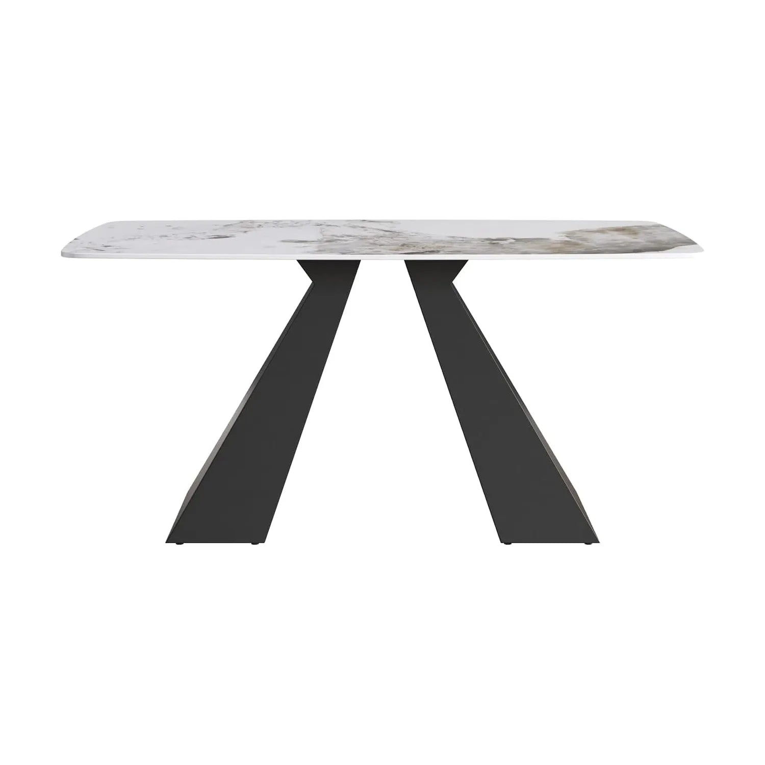 Casa 1.8M White Ceramic Top Dining Table with Roco Swivel Chairs - Pendle Village Furniture