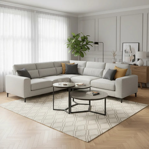 Rome 3 Piece Ceramic Coffee Table Set - Pendle Village Furniture