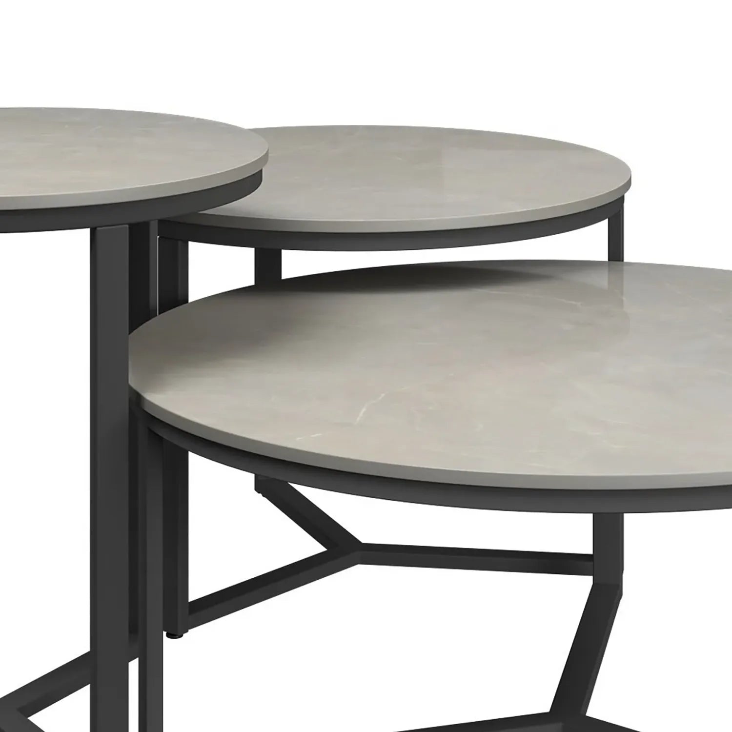 Rome 3 Piece Ceramic Coffee Table Set - Pendle Village Furniture
