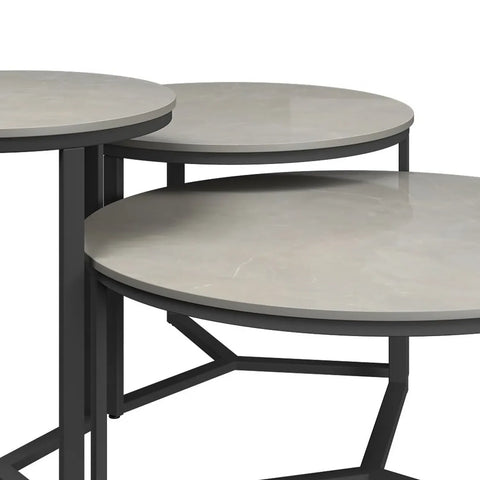 Rome 3 Piece Ceramic Coffee Table Set - Pendle Village Furniture