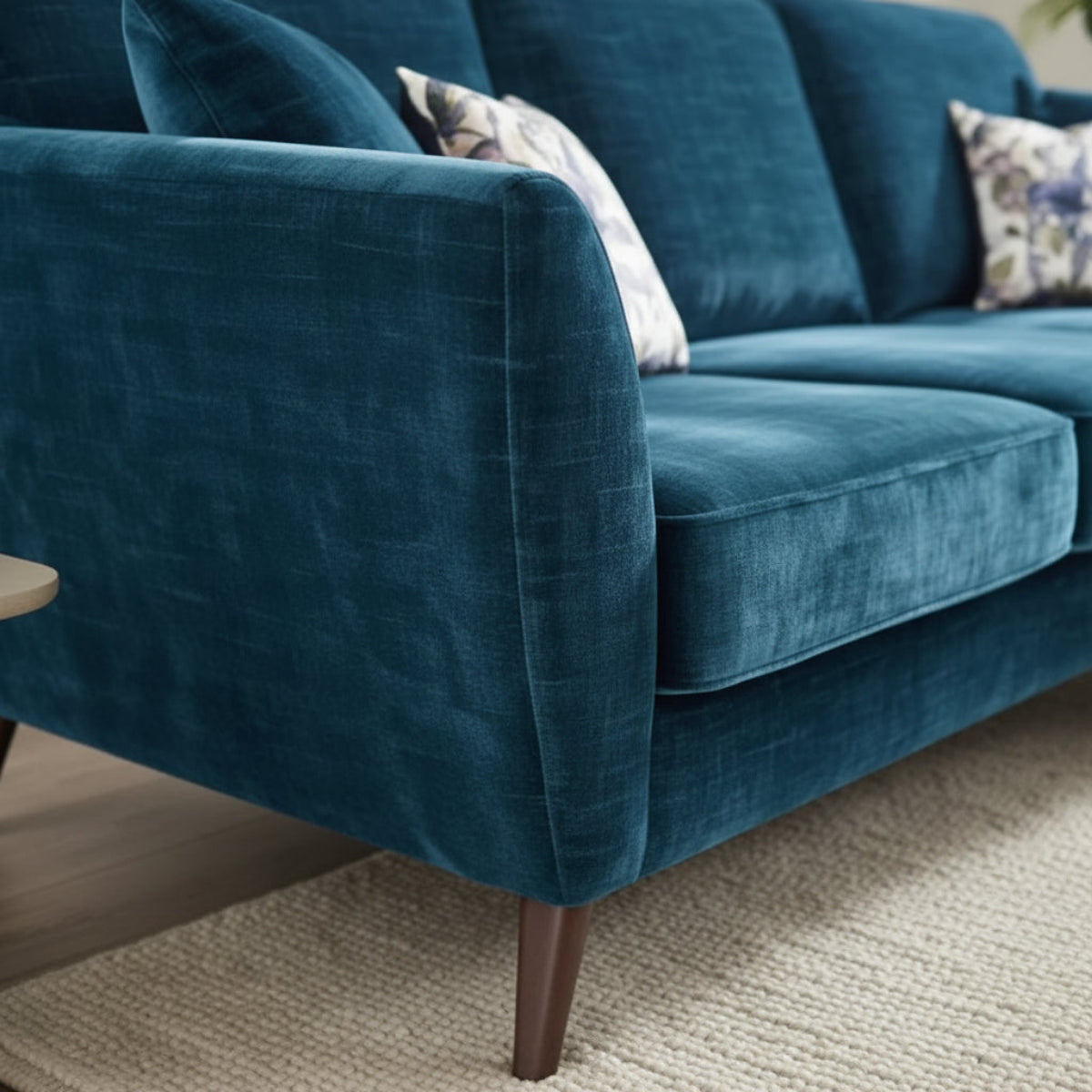 Detailed velvet texture with rich color and soft touch.
