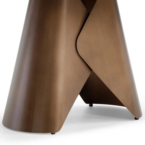 Base close up of Rosa compact dining table with Pandora Classico stone top