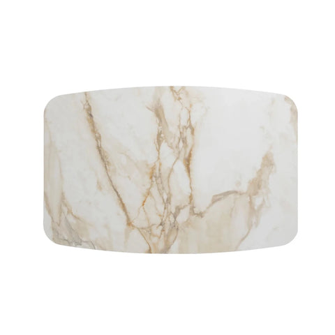 Top View of Rosa compact dining table with Pandora Classico stone top