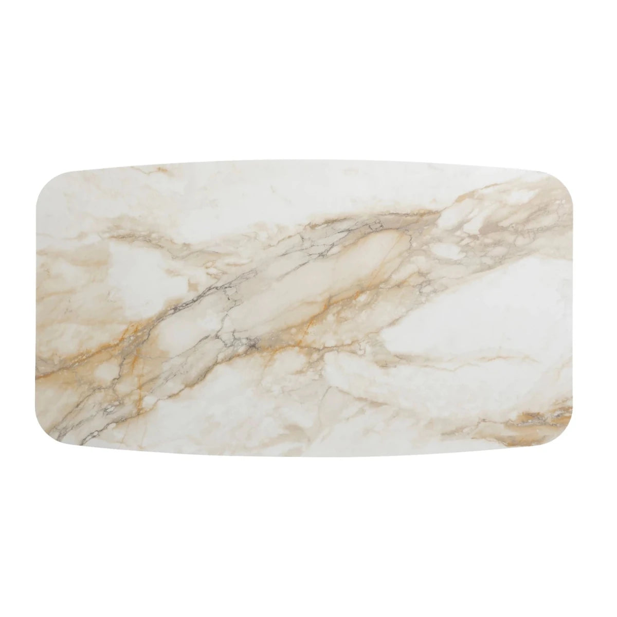 Rosa contemporary dining table 160cm with marble style top