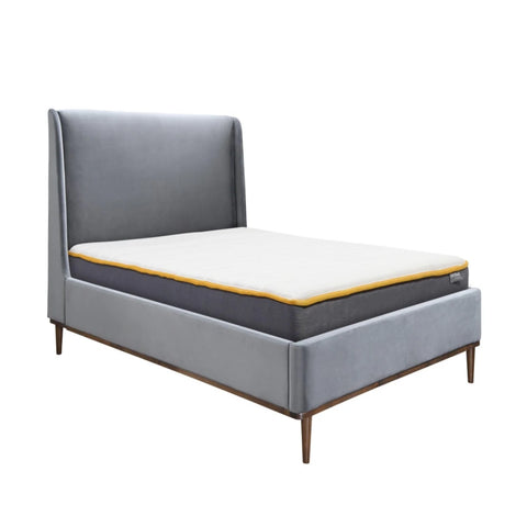 Comfortable mattress with supportive layers for restful sleep.