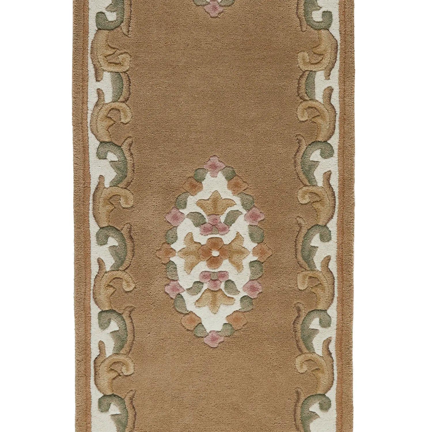 Royal Beige Traditional Hand Tufted Wool Runner Rug - Pendle Village Furniture