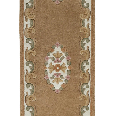 Royal Beige Traditional Hand Tufted Wool Runner Rug - Pendle Village Furniture